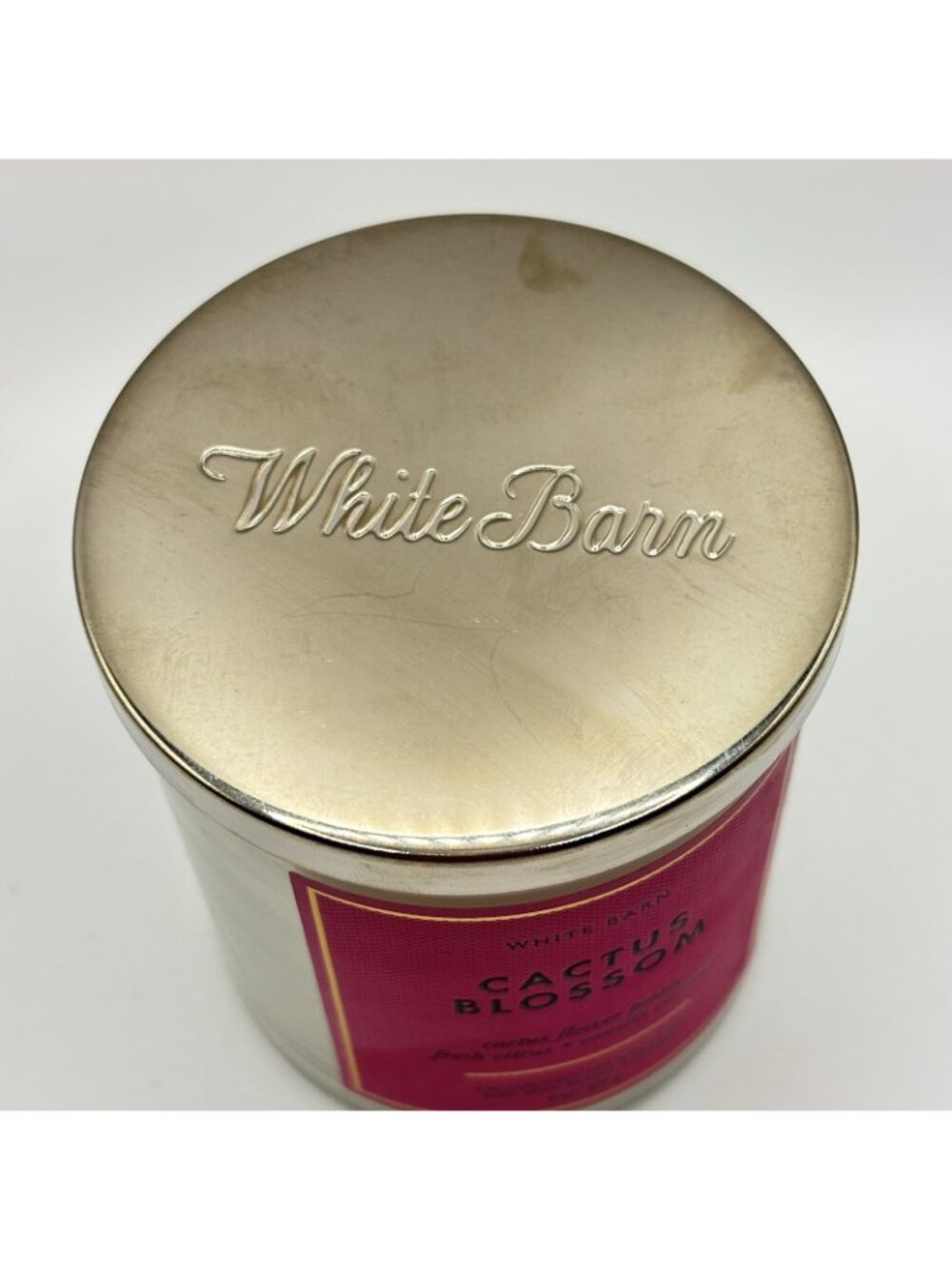 Bath & Body Works Cactus Blossom Single Wick Candle 8oz White Barn Coconut Jar - Picture 2 of 10
